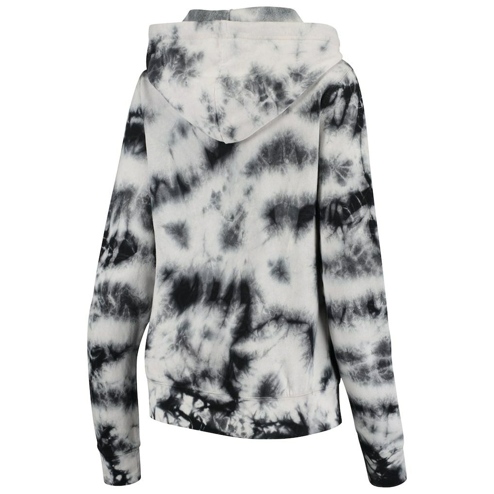 New Orleans Saints New Era Women's Tie Dye Fleece Full-Zip Hoodie - Black Hoodies