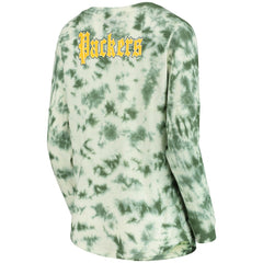 Green Bay Packers New Era Women's Tie-Dye Long Sleeve T-Shirt - Green T-shirts