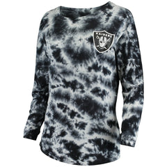 Las Vegas Raiders New Era Women's Tie-Dye Long Sleeve T-Shirt - Black T-shirts