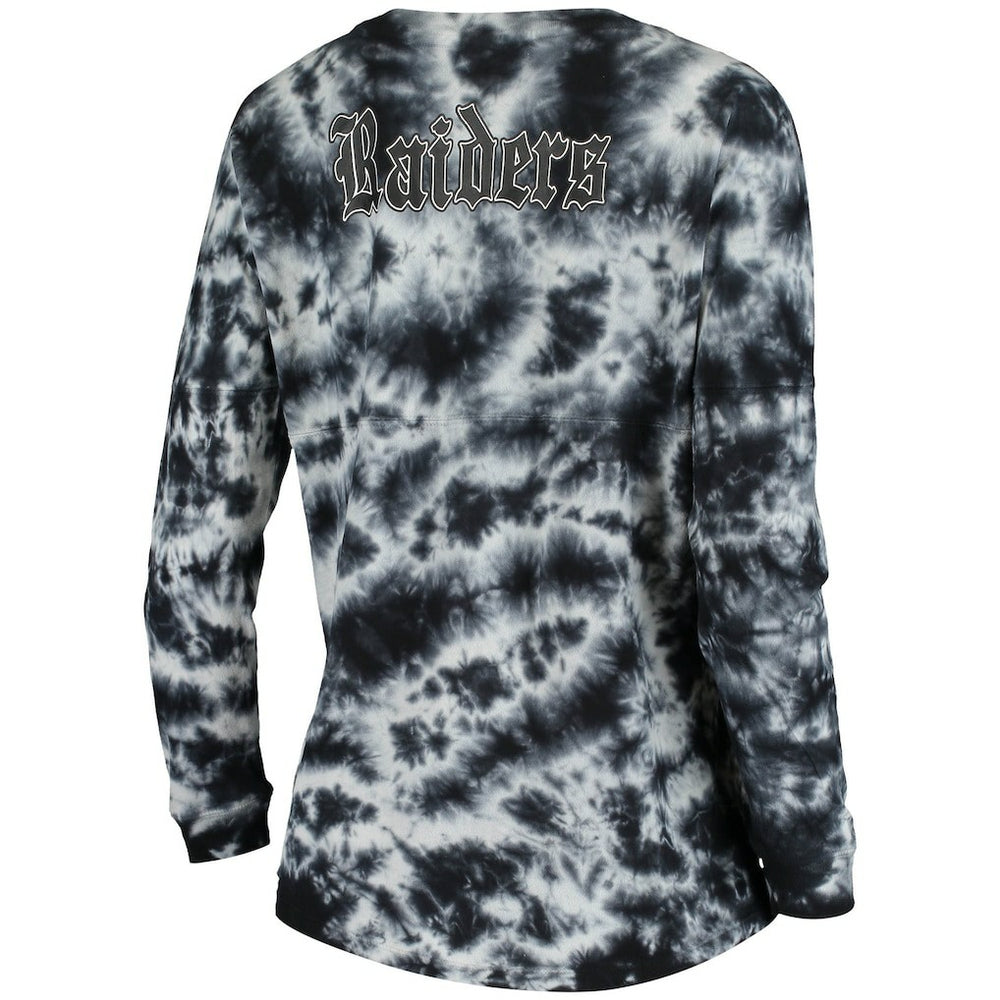 Las Vegas Raiders New Era Women's Tie-Dye Long Sleeve T-Shirt - Black T-shirts