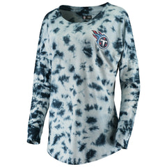 Tennessee Titans New Era Women's Tie-Dye Long Sleeve T-Shirt - Navy T-shirts