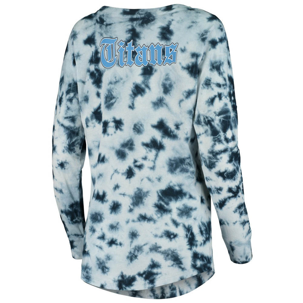 Tennessee Titans New Era Women's Tie-Dye Long Sleeve T-Shirt - Navy T-shirts