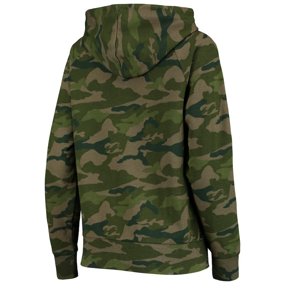 Cleveland Browns New Era Women's Raglan Full-Zip Hoodie - Camo Hoodies