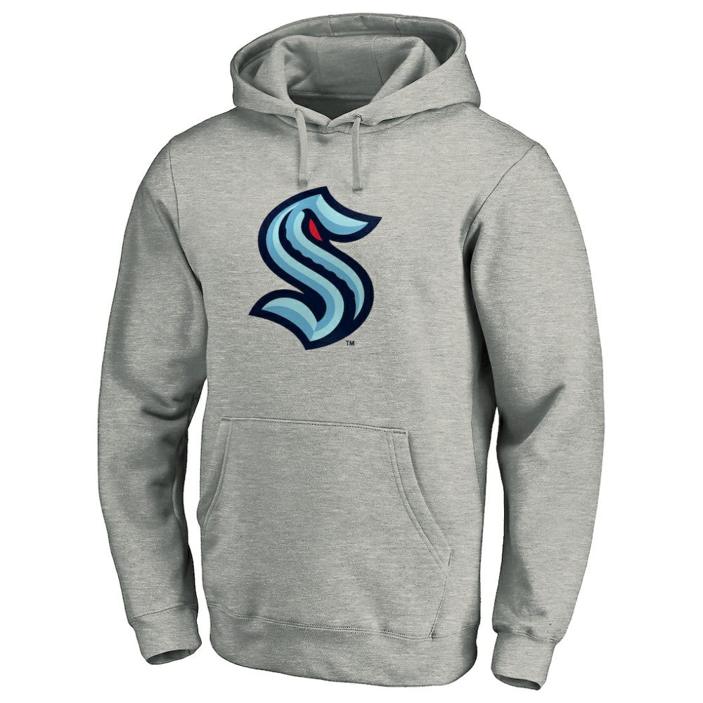 Seattle Kraken Fanatics Big & Tall Primary Logo Pullover Hoodie - Heather Gray | US 3959386