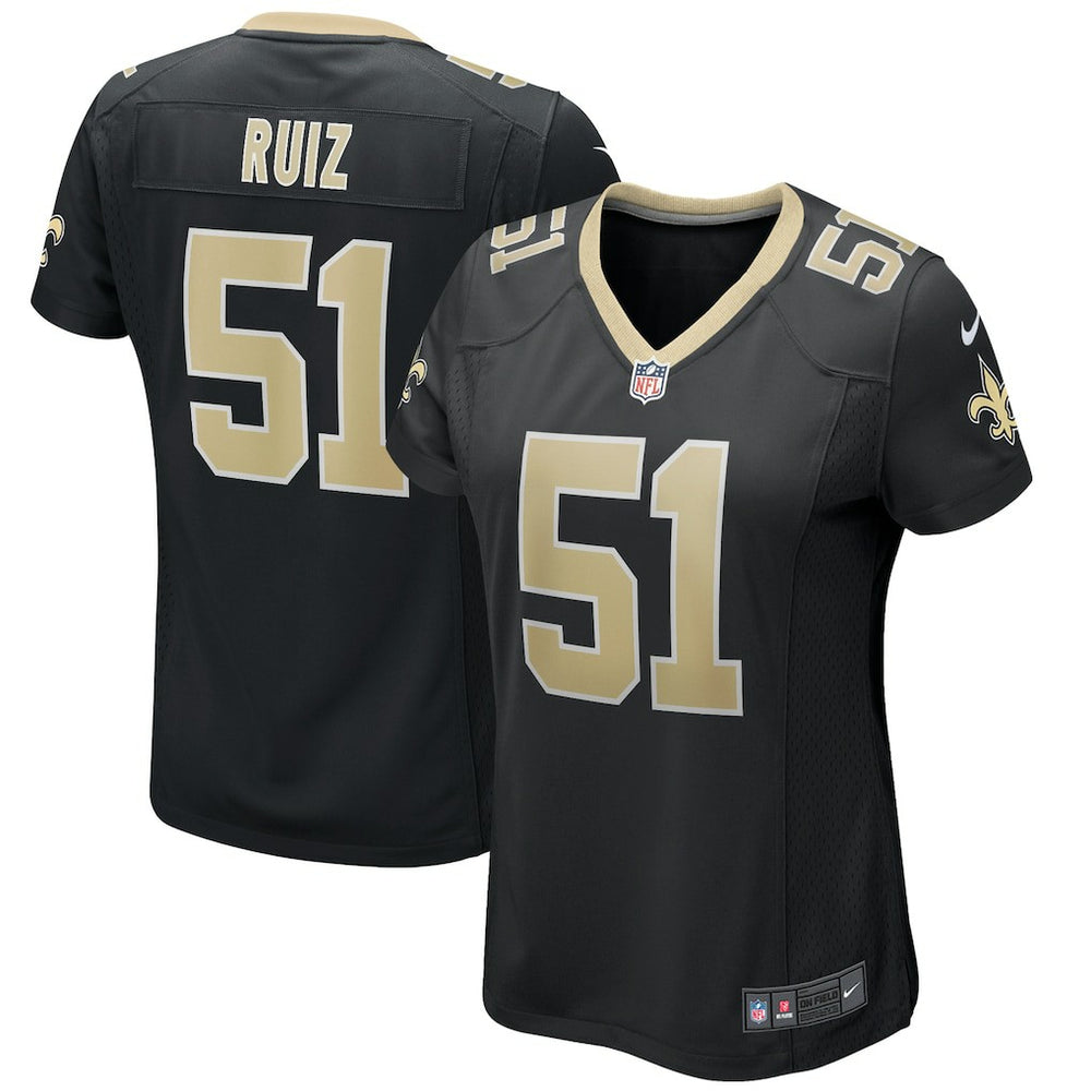 Cesar Ruiz New Orleans Saints Women's Game Jersey - Black Jerseys