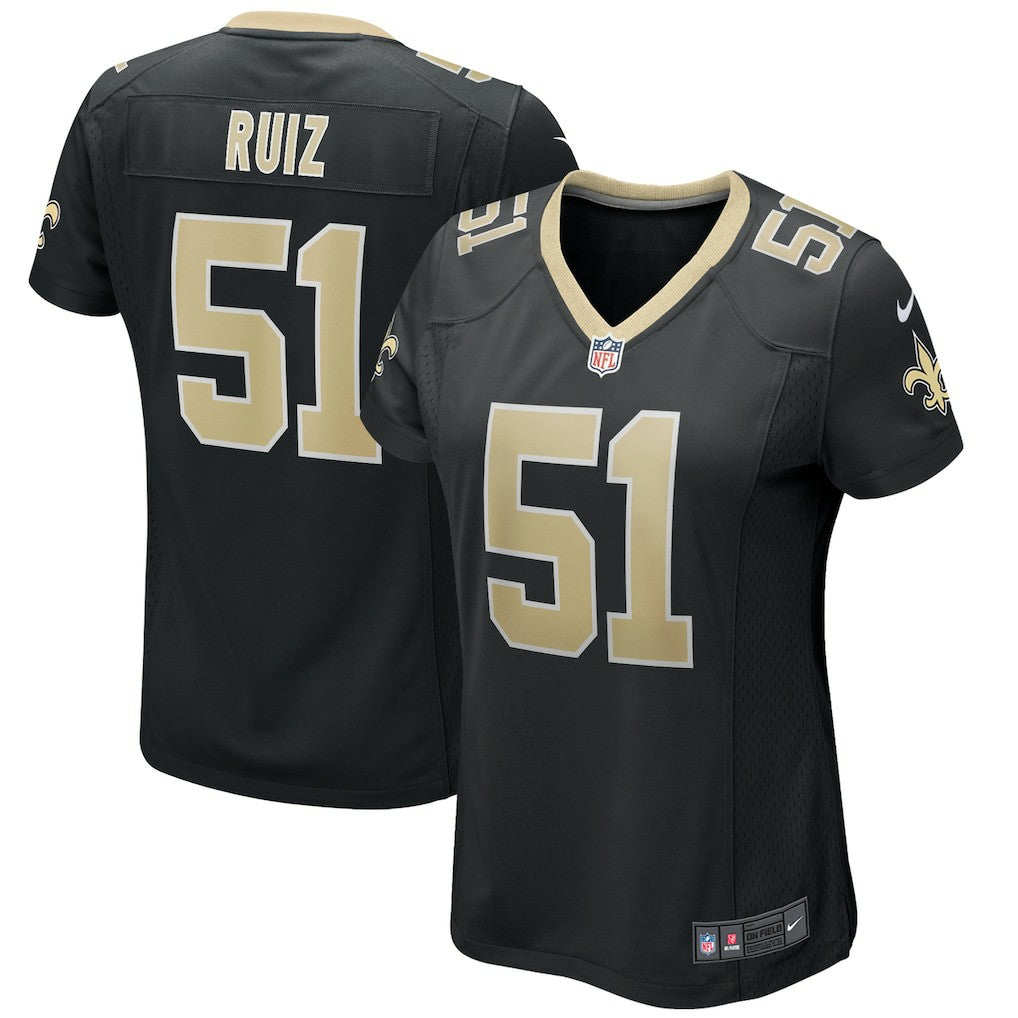 Cesar Ruiz New Orleans Saints Women's Game Jersey - Black Jerseys