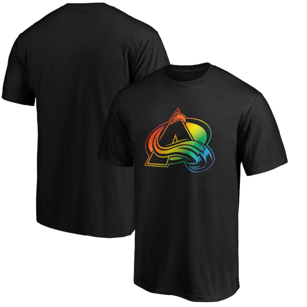 Colorado Avalanche Team Pride Logo T-Shirt - Black | US 3964353