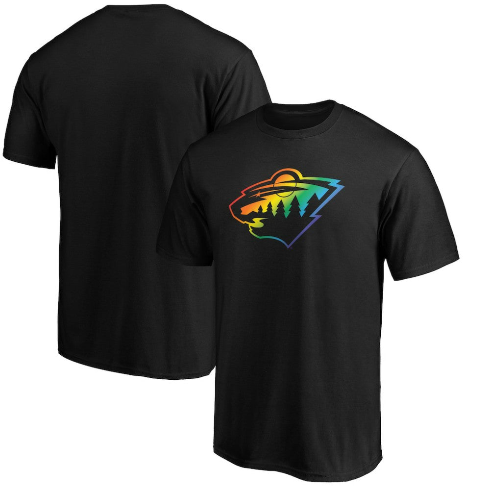 Minnesota Wild Team Pride Logo T-Shirt - Black | US 3964360