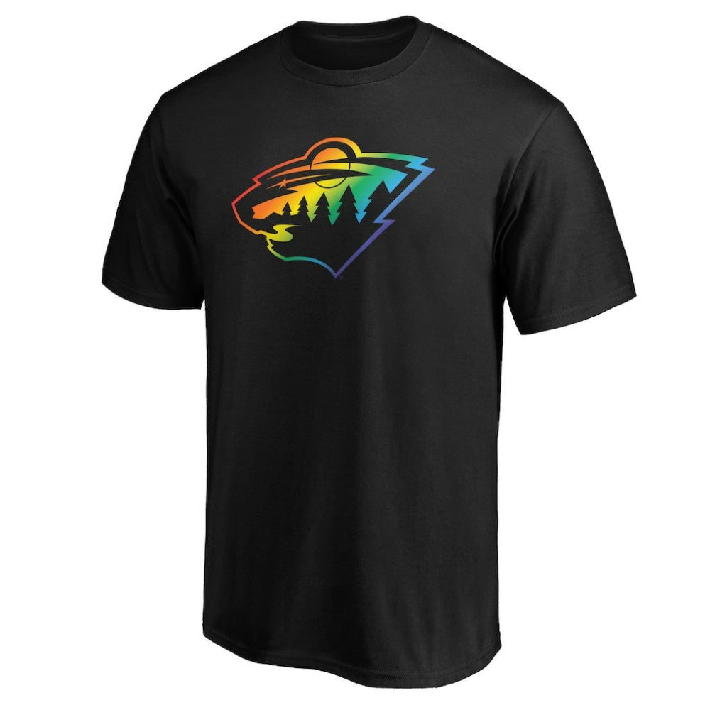Minnesota Wild Team Pride Logo T-Shirt - Black | US 3964360