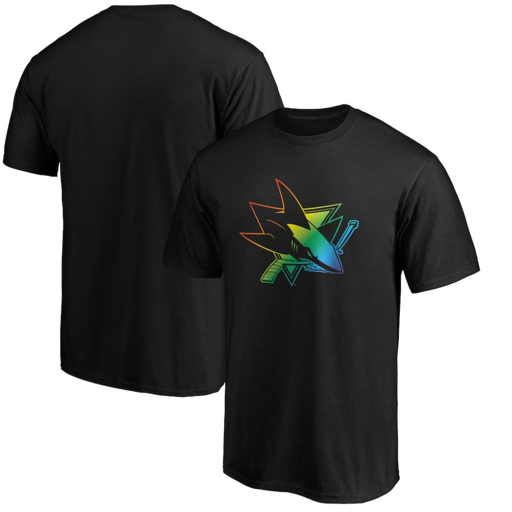 San Jose Sharks Team Pride Logo T-Shirt - Black | US 3964367