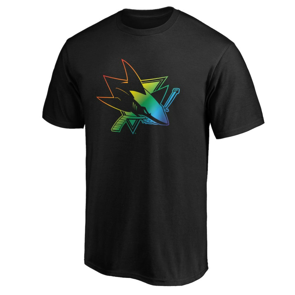 San Jose Sharks Team Pride Logo T-Shirt - Black | US 3964367