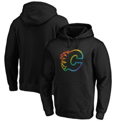 Calgary Flames Team Pride Logo Pullover Hoodie - Black | US 3964472