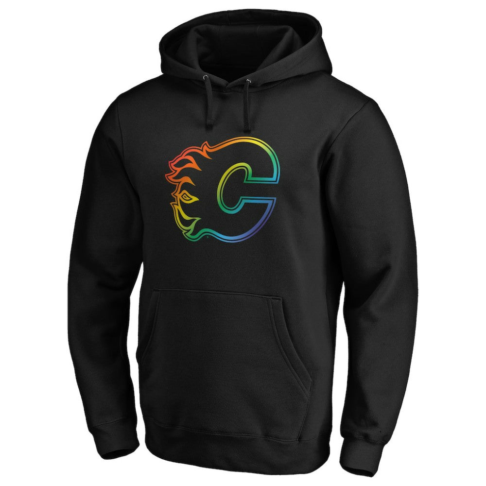Calgary Flames Team Pride Logo Pullover Hoodie - Black | US 3964472