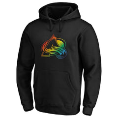 Colorado Avalanche Team Pride Logo Pullover Hoodie - Black | US 3964475