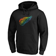 Detroit Red Wings Team Pride Logo Pullover Hoodie - Black | US 3964478