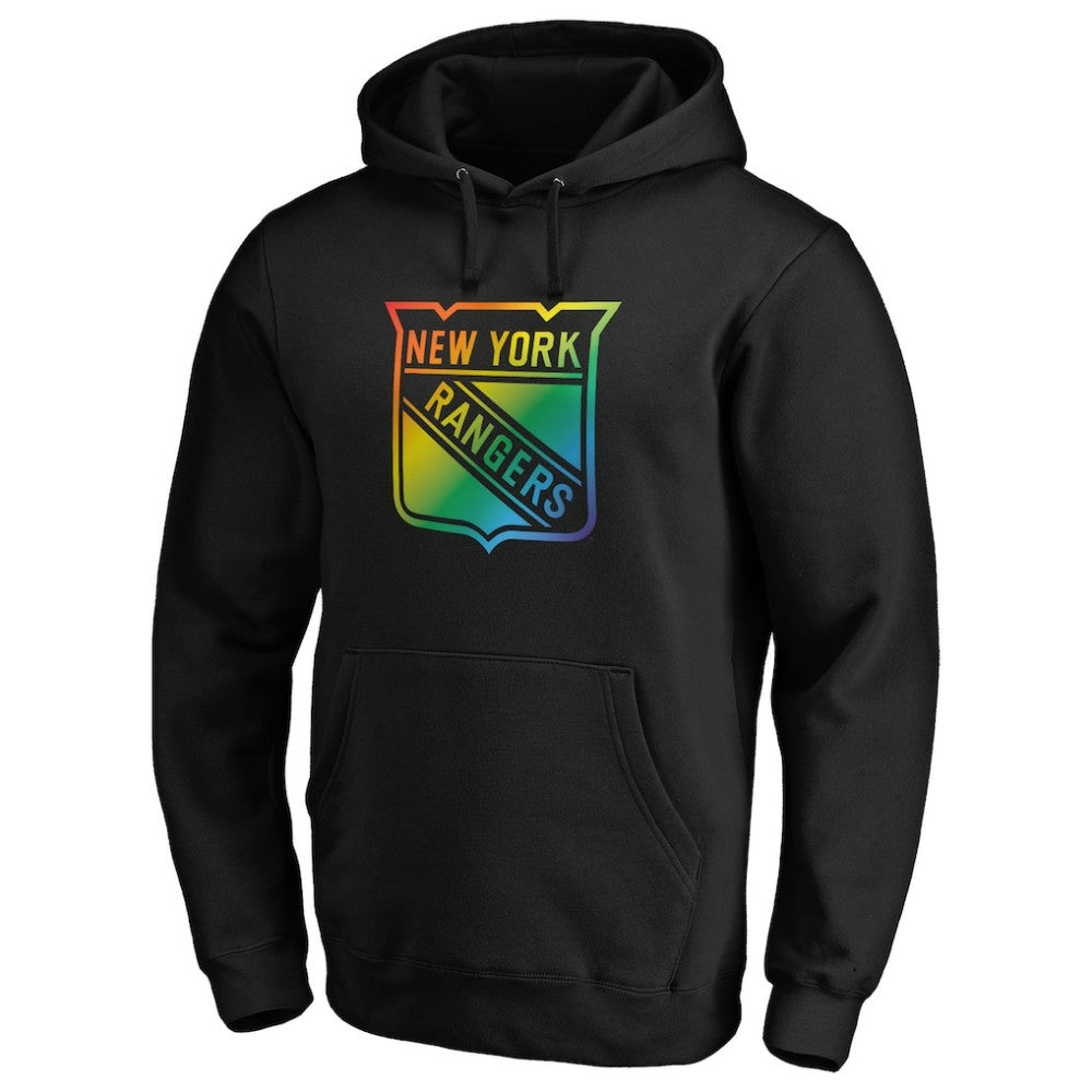 New York Rangers Team Pride Logo Pullover Hoodie - Black | US 3964487