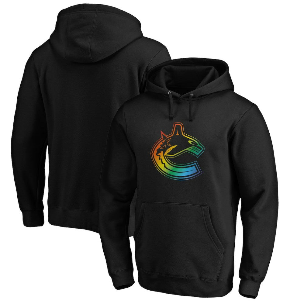 Vancouver Canucks Team Pride Logo Pullover Hoodie - Black | US 3964495