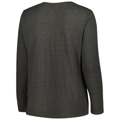 Cleveland Browns Women's Plus Size Primary Logo Long Sleeve Scoop Neck T-Shirt - Charcoal T-shirts