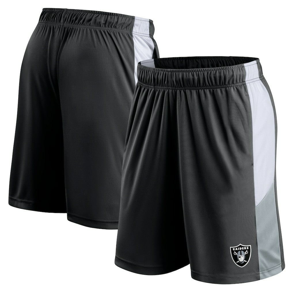 Las Vegas Raiders Prep Colorblock Shorts - Black Shorts