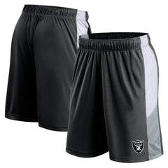 Las Vegas Raiders Prep Colorblock Shorts - Black Shorts