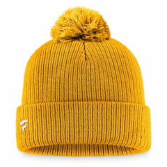 Nashville Predators Fanatics Primary Logo Cuffed Knit Hat with Pom - Gold | US 3970408