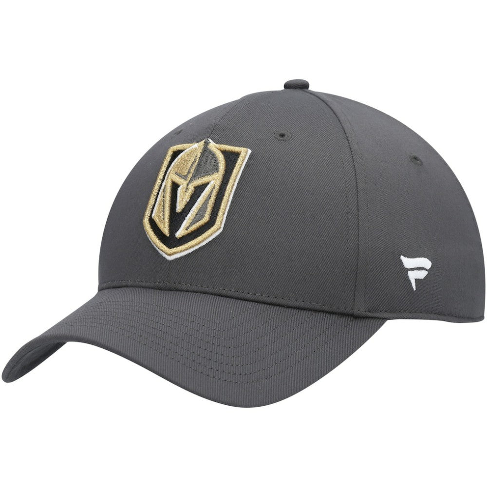 Vegas Golden Knights Fanatics Logo Core Adjustable Hat - Charcoal | US 3970871