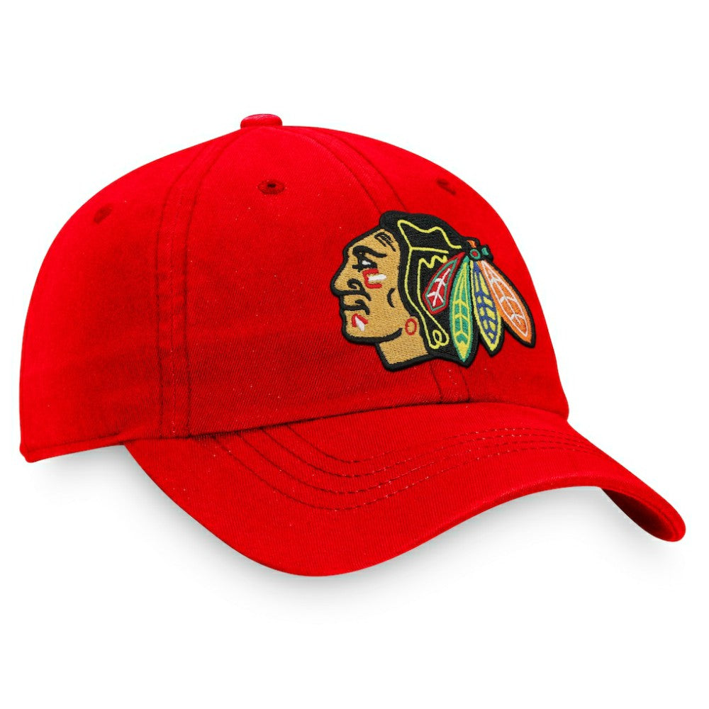Chicago Blackhawks Fanatics Women's Core Primary Logo Adjustable Hat - Red | US 3971015