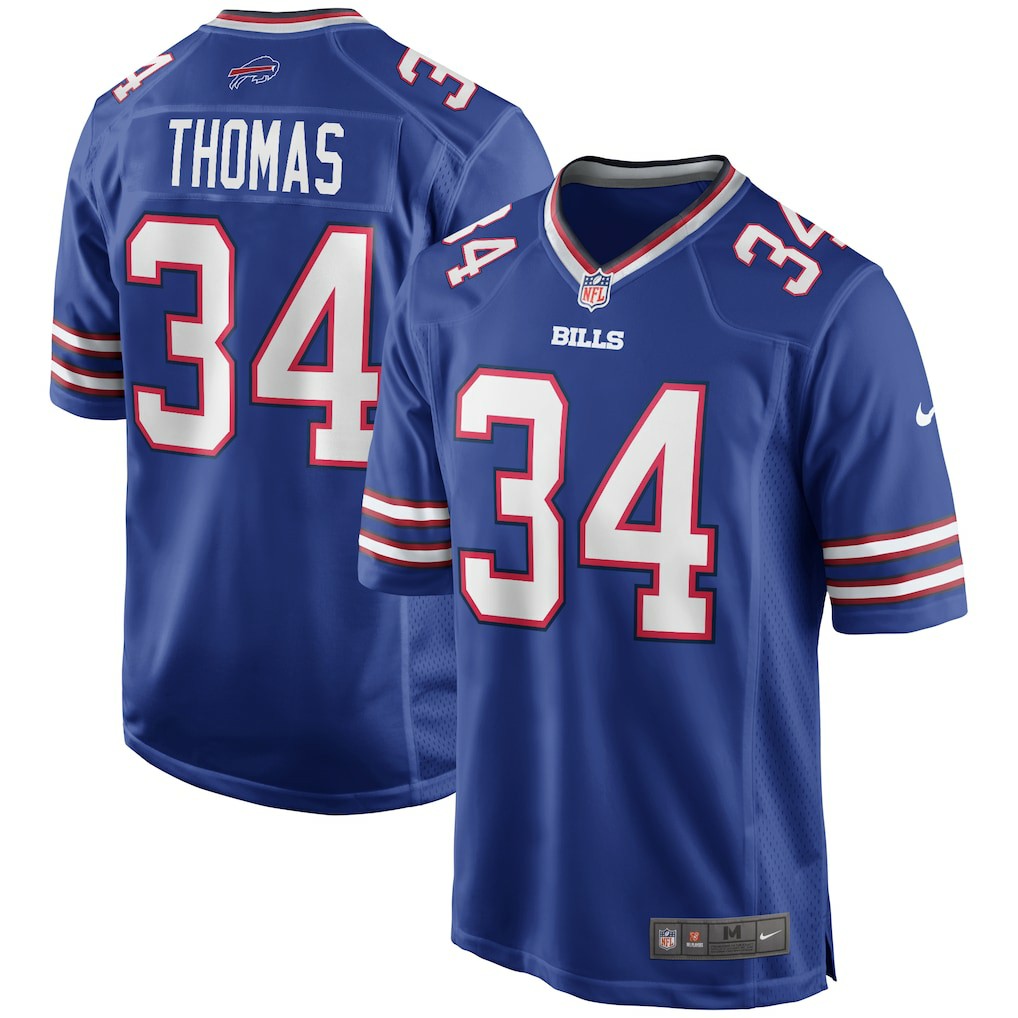 Thurman Thomas Buffalo Bills Game Retired Player Jersey - Royal Jerseys