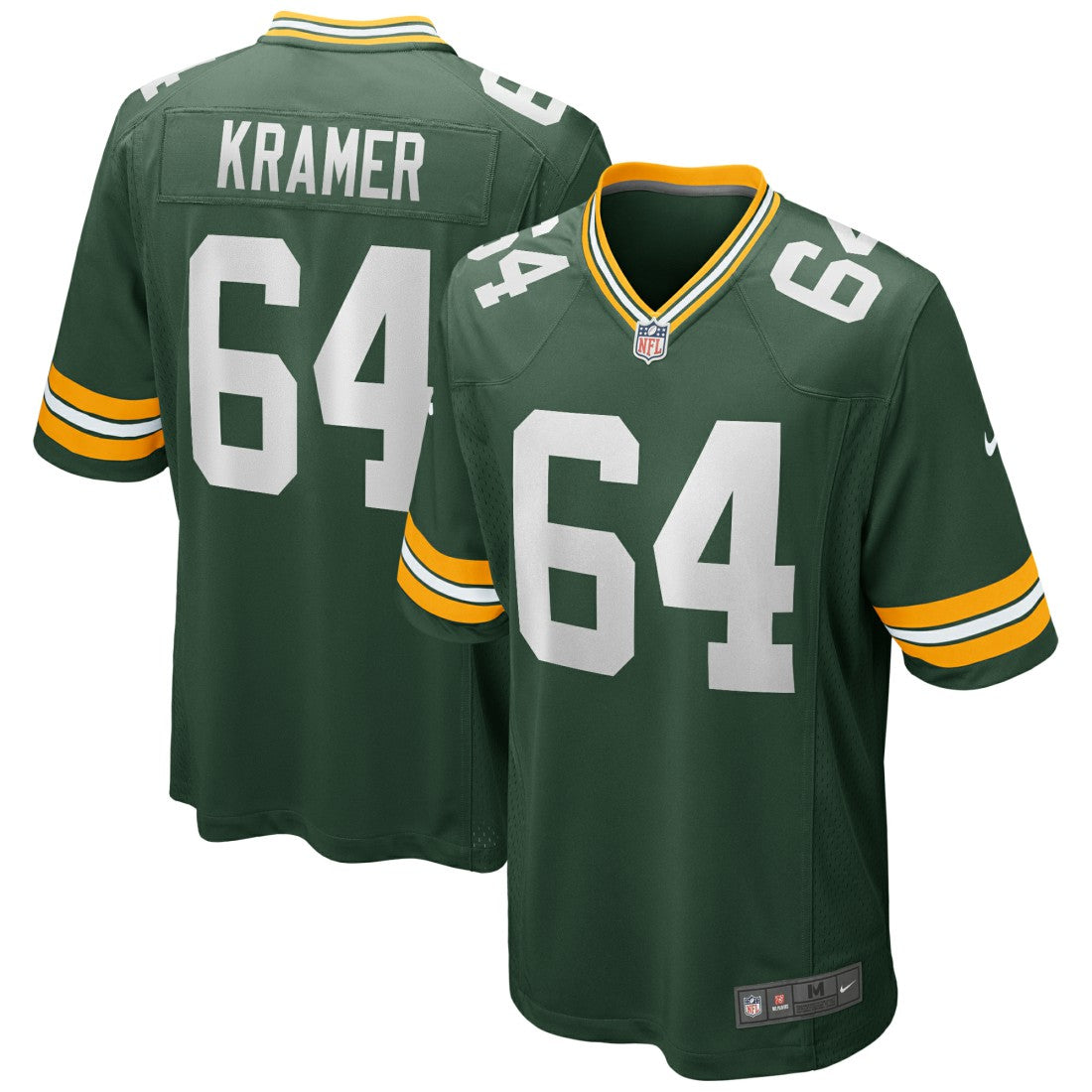 Jerry Kramer Green Bay Packers Game Retired Player Jersey - Green Jerseys