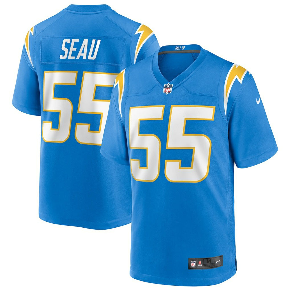 Junior Seau Los Angeles Chargers Game Retired Player Jersey - Powder Blue Jerseys