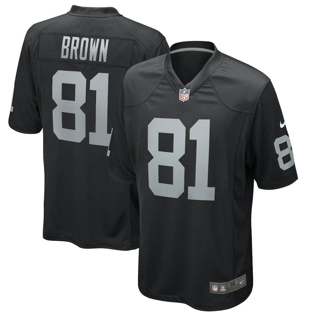 Tim Brown Las Vegas Raiders Game Retired Player Jersey - Black Jerseys