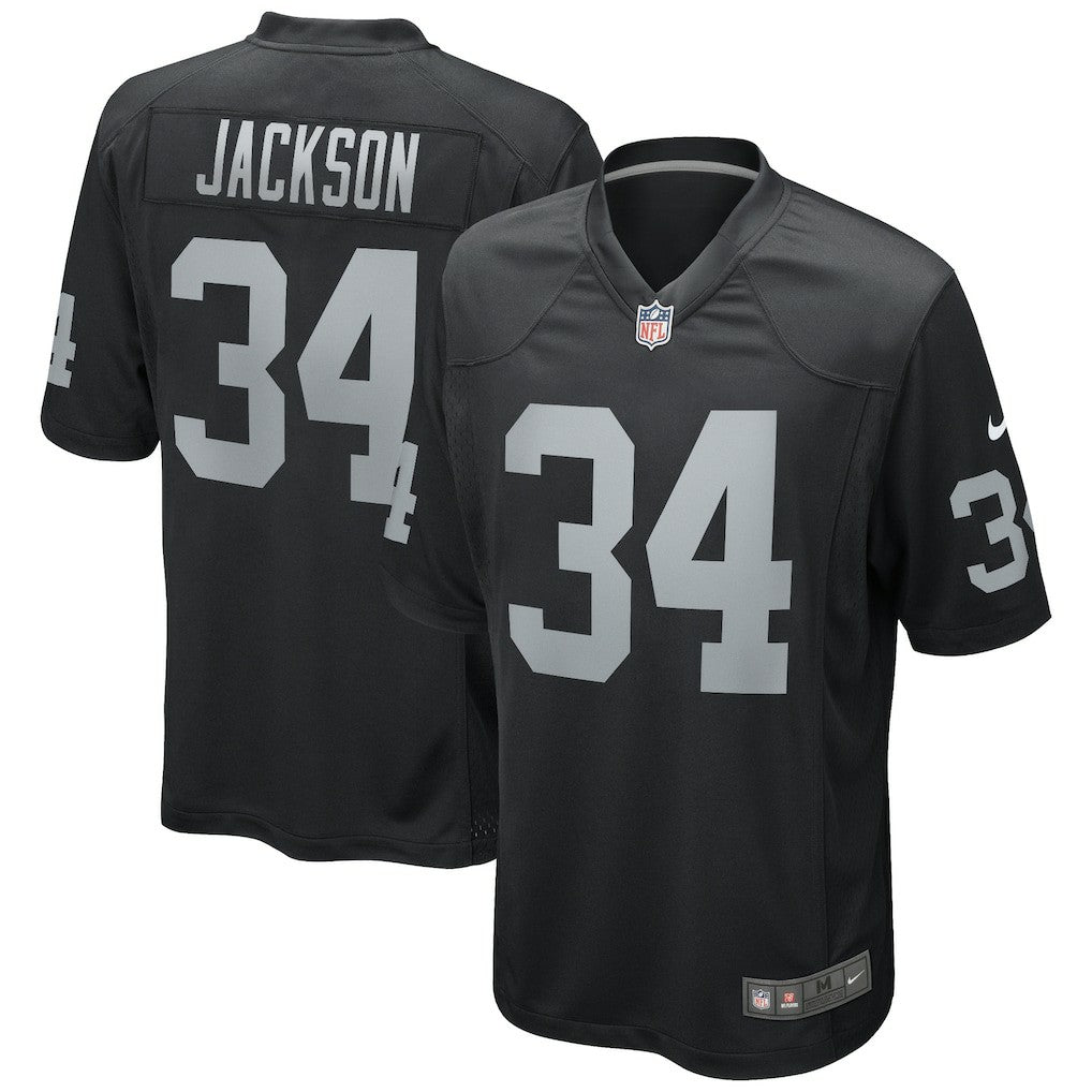 Bo Jackson Las Vegas Raiders Game Retired Player Jersey - Black Jerseys