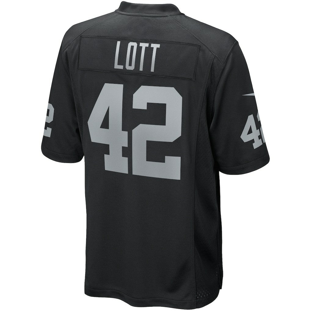 Ronnie Lott Las Vegas Raiders Game Retired Player Jersey - Black Jerseys