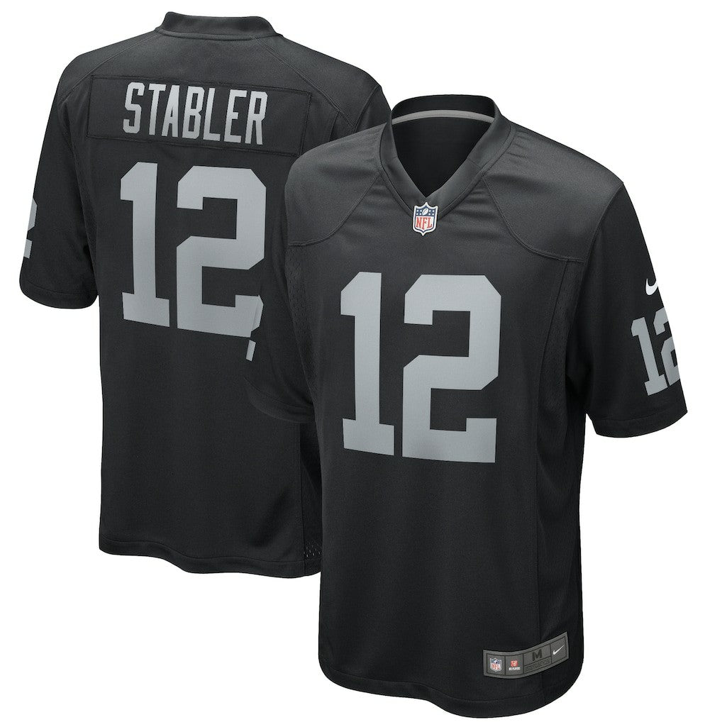 Ken Stabler Las Vegas Raiders Game Retired Player Jersey - Black Jerseys