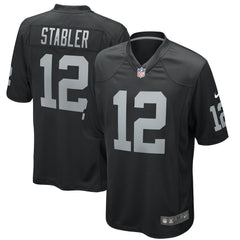 Ken Stabler Las Vegas Raiders Game Retired Player Jersey - Black Jerseys