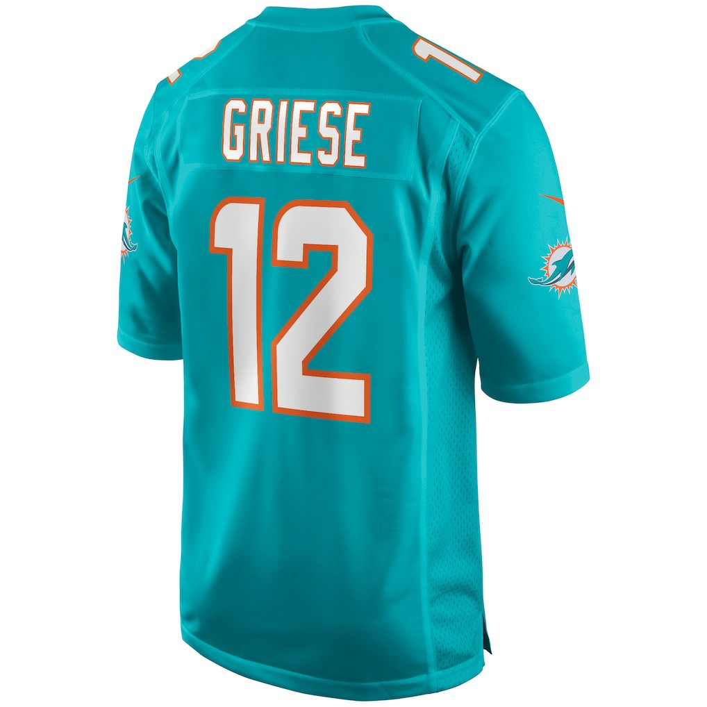 Bob Griese Miami Dolphins Game Retired Player Jersey - Aqua Jerseys
