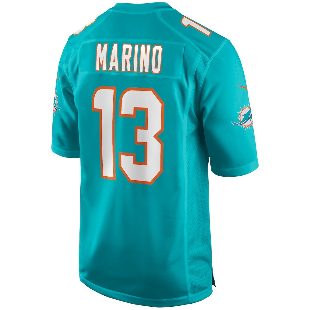 Dan Marino Miami Dolphins Game Retired Player Jersey - Aqua Jerseys