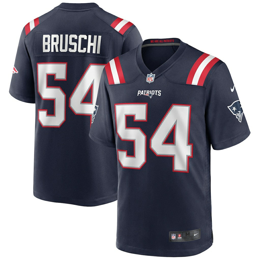 Tedy Bruschi New England Patriots Game Retired Player Jersey - Navy Jerseys