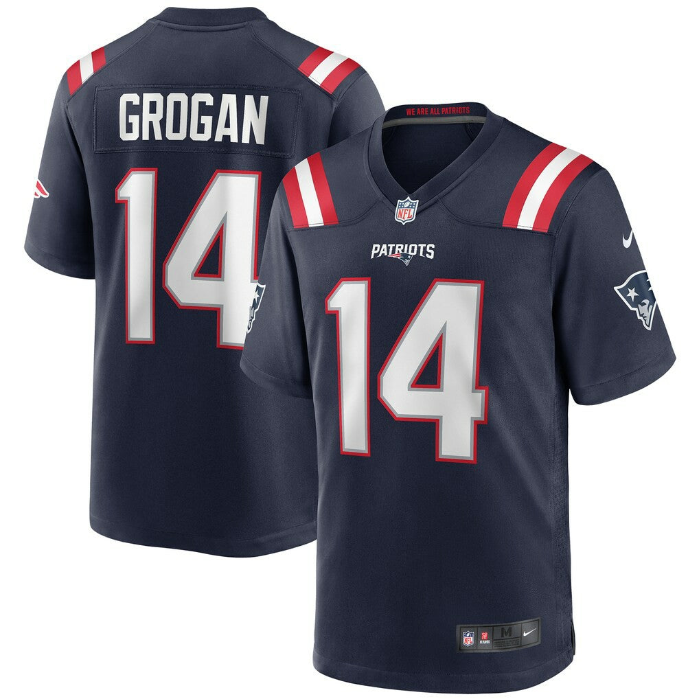 Steve Grogan New England Patriots Game Retired Player Jersey - Navy Jerseys