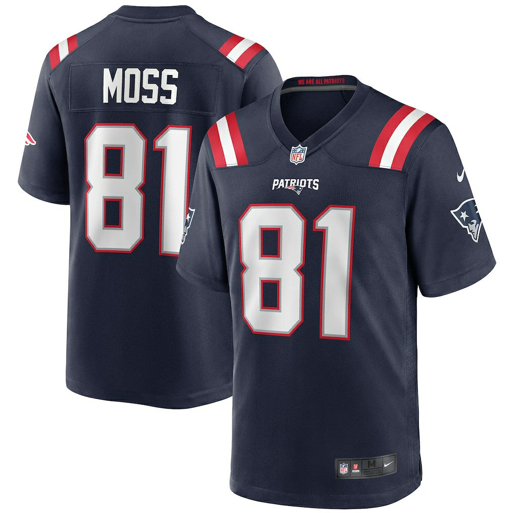 Randy Moss New England Patriots Game Retired Player Jersey - Navy Jerseys