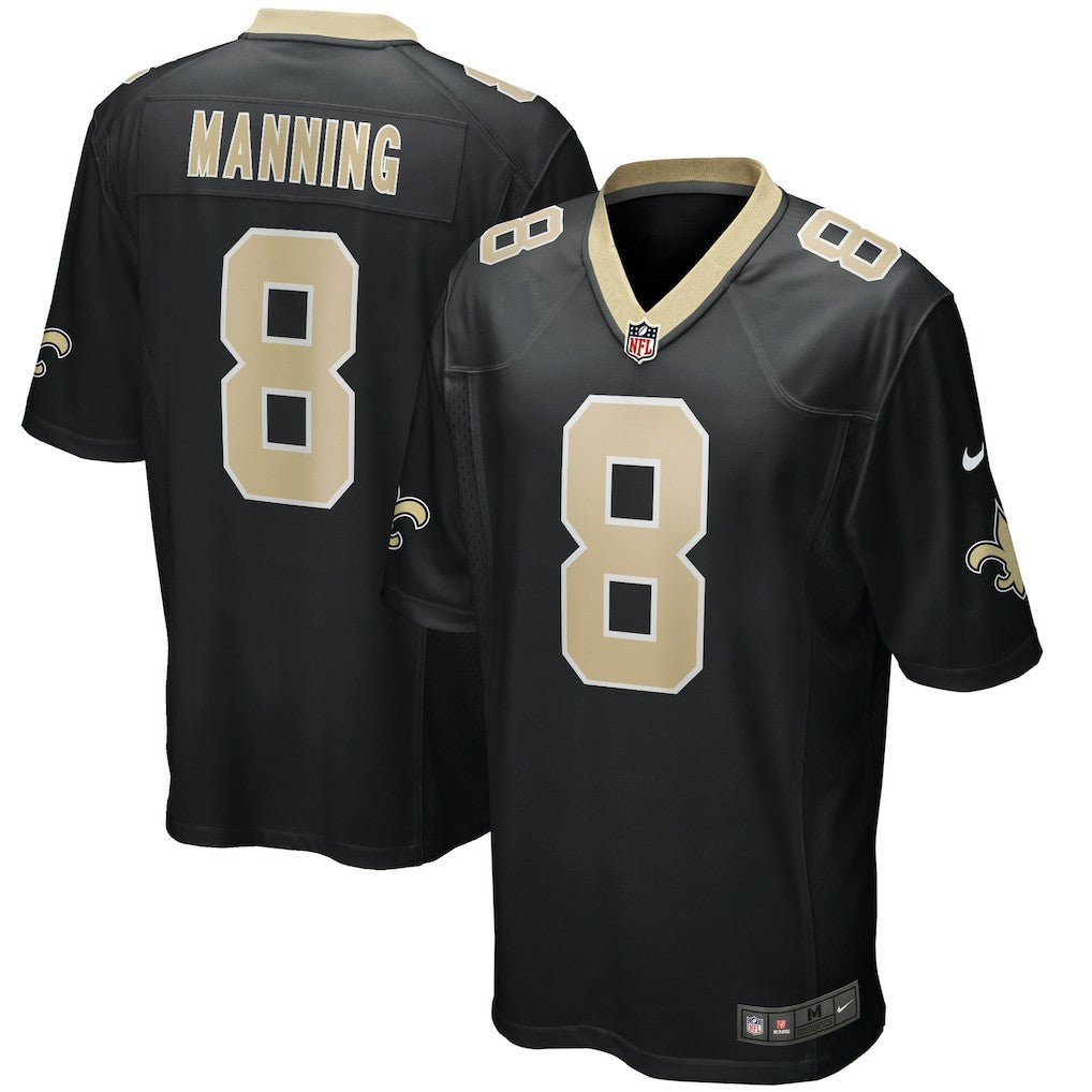 Archie Manning New Orleans Saints Game Retired Player Jersey - Black Jerseys