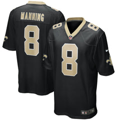 Archie Manning New Orleans Saints Game Retired Player Jersey - Black Jerseys