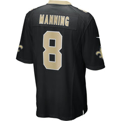 Archie Manning New Orleans Saints Game Retired Player Jersey - Black Jerseys