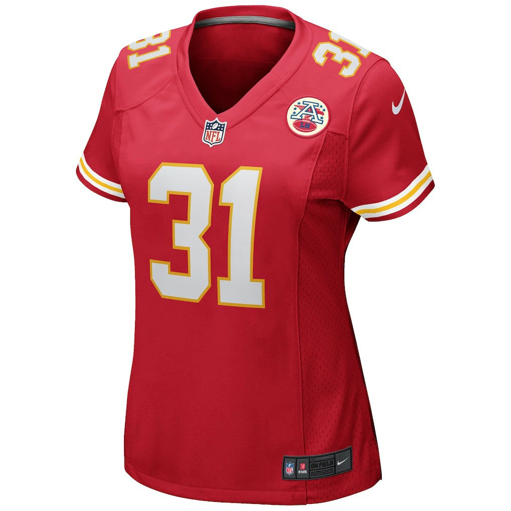 Priest Holmes Kansas City Chiefs Women's Game Retired Player Jersey - Red Jerseys
