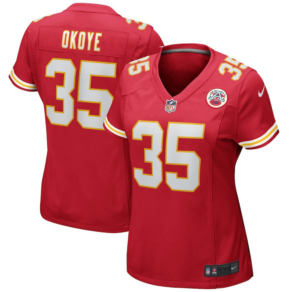 Christian Okoye Kansas City Chiefs Women's Game Retired Player Jersey - Red Jerseys