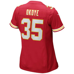 Christian Okoye Kansas City Chiefs Women's Game Retired Player Jersey - Red Jerseys