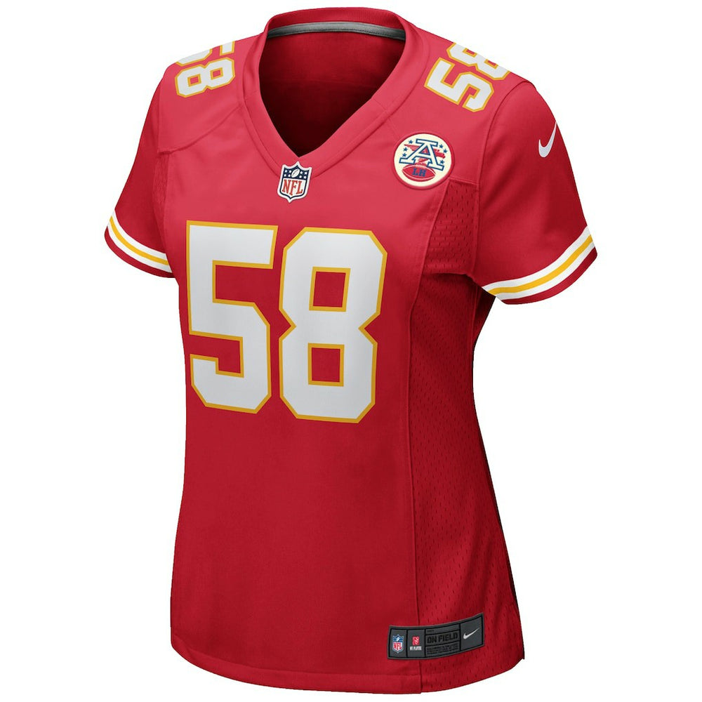 Derrick Thomas Kansas City Chiefs Women's Game Retired Player Jersey - Red Jerseys