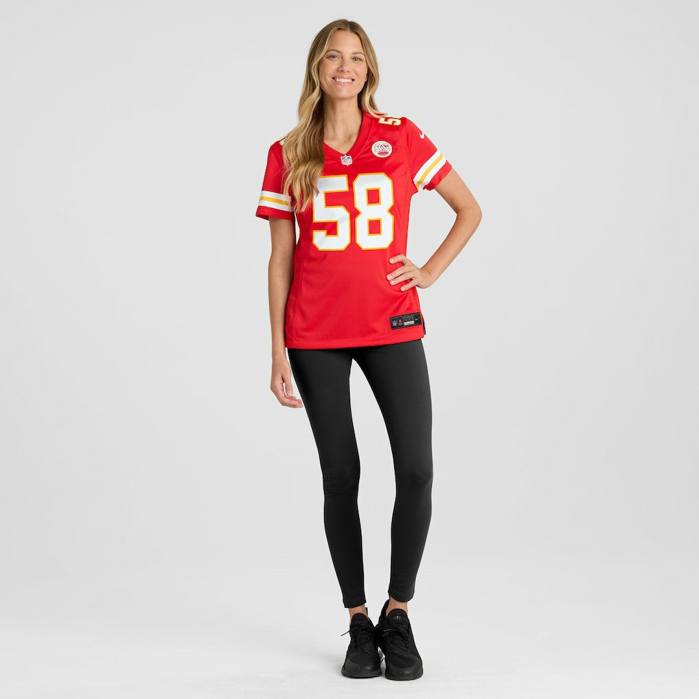 Derrick Thomas Kansas City Chiefs Women's Game Retired Player Jersey - Red Jerseys
