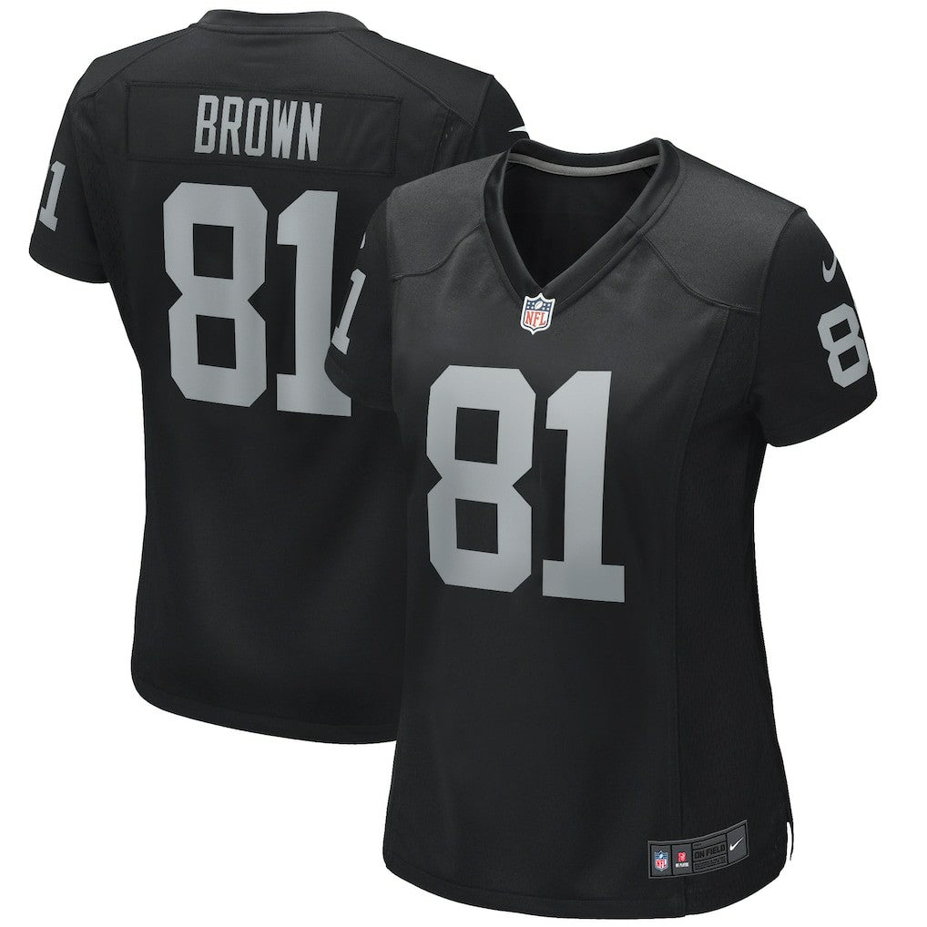 Tim Brown Las Vegas Raiders Women's Game Retired Player Jersey - Black Jerseys