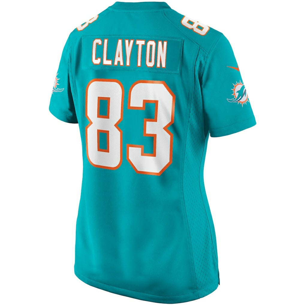 Mark Clayton Miami Dolphins Women's Game Retired Player Jersey - Aqua Jerseys